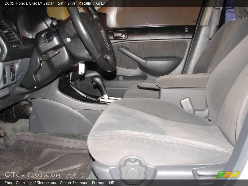Satin Silver Metallic / Gray 2005 Honda Civic LX Sedan