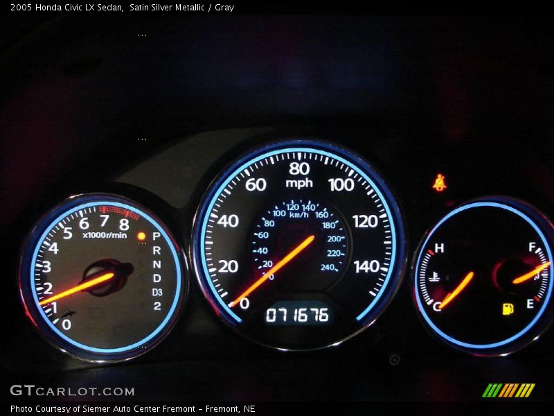 Satin Silver Metallic / Gray 2005 Honda Civic LX Sedan