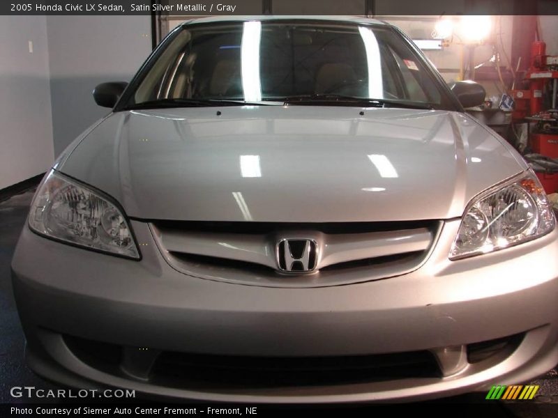 Satin Silver Metallic / Gray 2005 Honda Civic LX Sedan