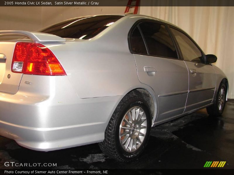 Satin Silver Metallic / Gray 2005 Honda Civic LX Sedan