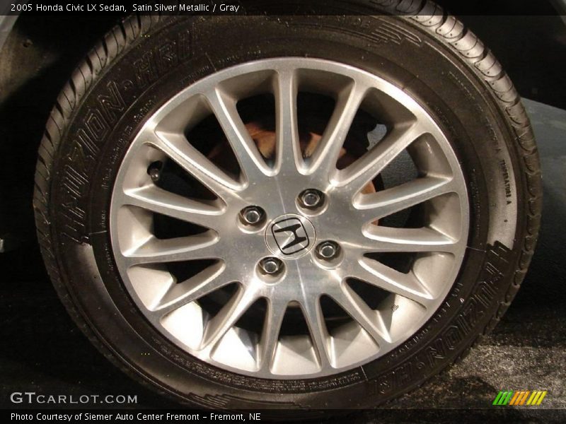 Satin Silver Metallic / Gray 2005 Honda Civic LX Sedan