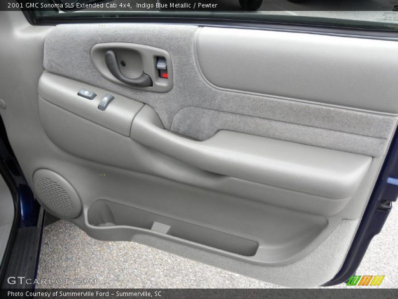 Indigo Blue Metallic / Pewter 2001 GMC Sonoma SLS Extended Cab 4x4