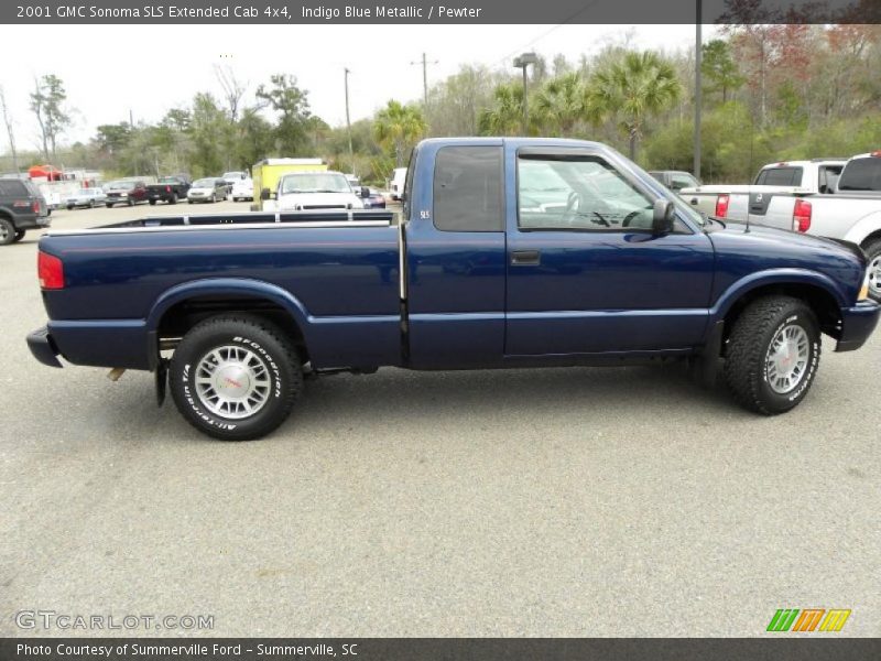 Indigo Blue Metallic / Pewter 2001 GMC Sonoma SLS Extended Cab 4x4