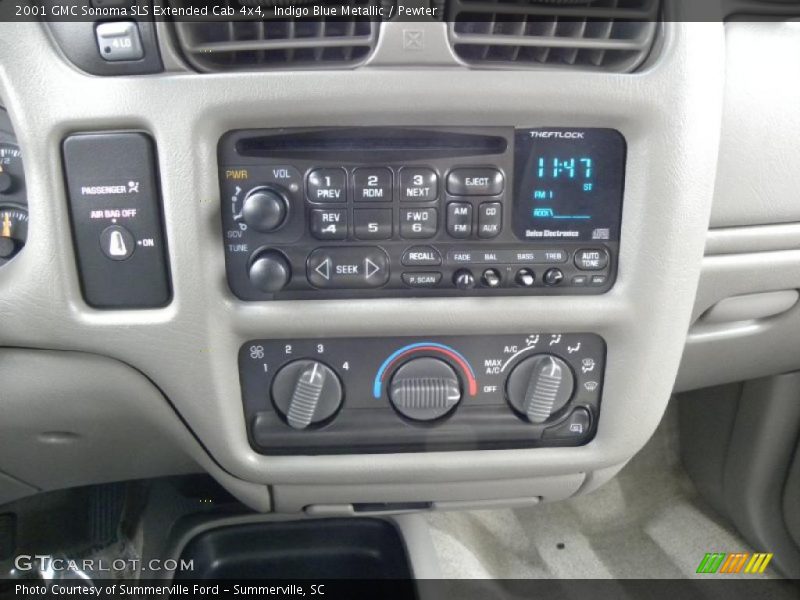 Indigo Blue Metallic / Pewter 2001 GMC Sonoma SLS Extended Cab 4x4