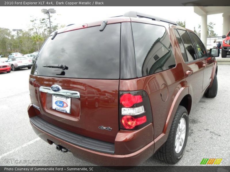 Dark Copper Metallic / Black 2010 Ford Explorer XLT 4x4