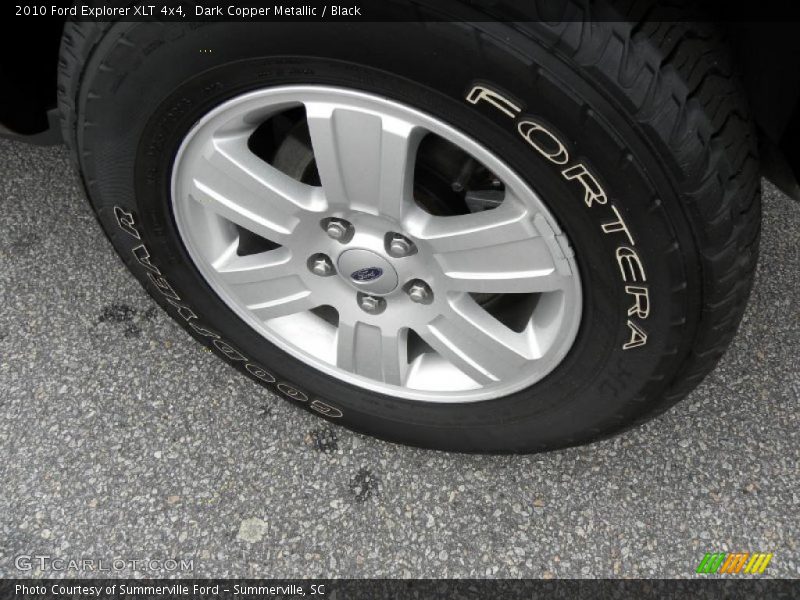 Dark Copper Metallic / Black 2010 Ford Explorer XLT 4x4