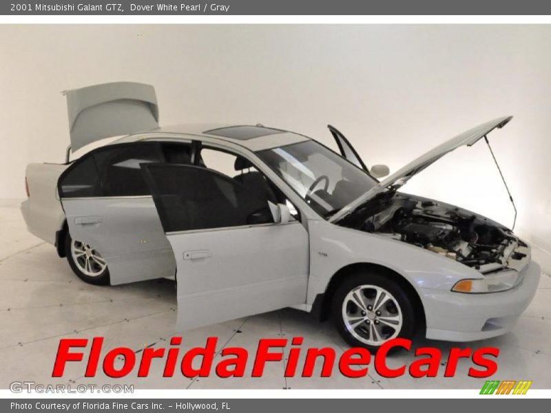Dover White Pearl / Gray 2001 Mitsubishi Galant GTZ