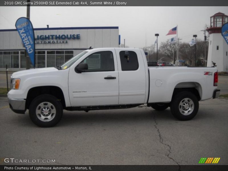 Summit White / Ebony 2010 GMC Sierra 2500HD SLE Extended Cab 4x4