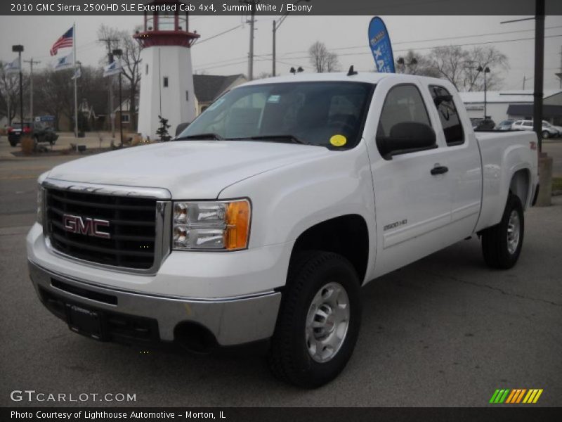 Summit White / Ebony 2010 GMC Sierra 2500HD SLE Extended Cab 4x4
