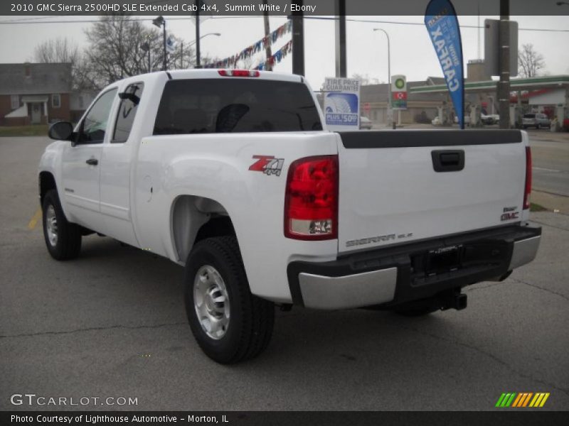 Summit White / Ebony 2010 GMC Sierra 2500HD SLE Extended Cab 4x4