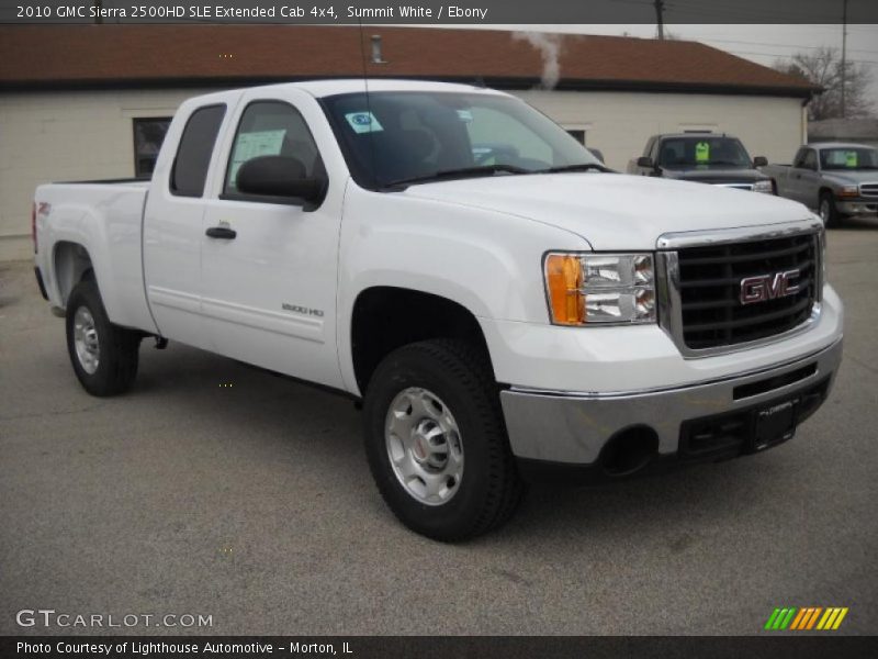 Summit White / Ebony 2010 GMC Sierra 2500HD SLE Extended Cab 4x4