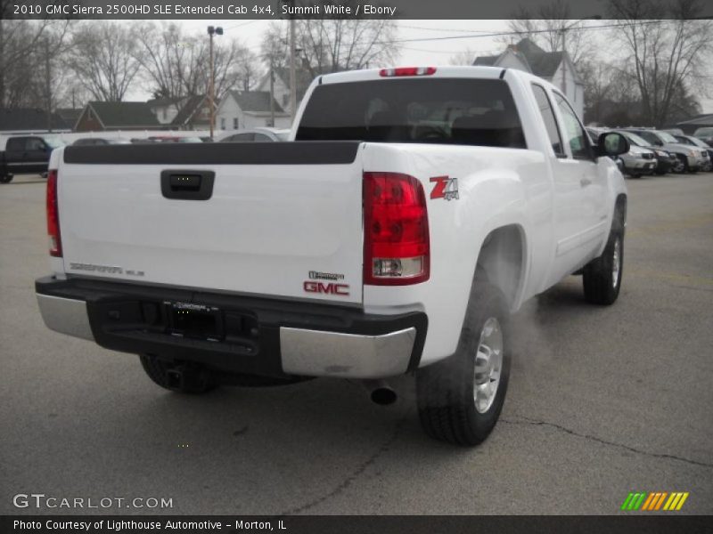 Summit White / Ebony 2010 GMC Sierra 2500HD SLE Extended Cab 4x4