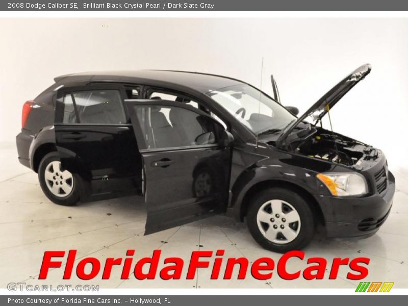 Brilliant Black Crystal Pearl / Dark Slate Gray 2008 Dodge Caliber SE