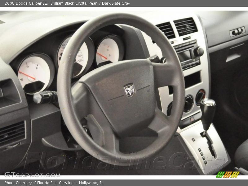 Brilliant Black Crystal Pearl / Dark Slate Gray 2008 Dodge Caliber SE
