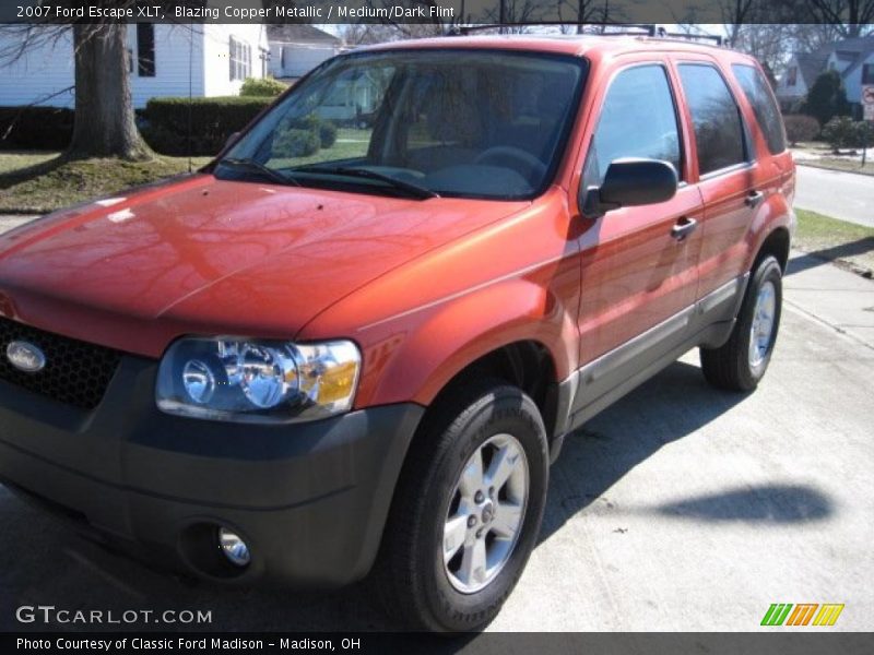 Blazing Copper Metallic / Medium/Dark Flint 2007 Ford Escape XLT
