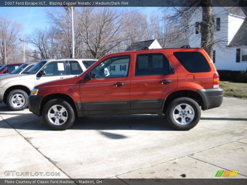 Blazing Copper Metallic / Medium/Dark Flint 2007 Ford Escape XLT