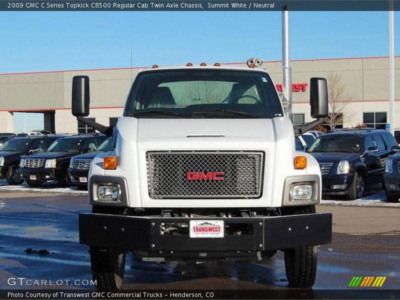 Summit White / Neutral 2009 GMC C Series Topkick C8500 Regular Cab Twin Axle Chassis