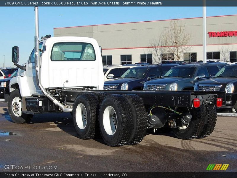 Summit White / Neutral 2009 GMC C Series Topkick C8500 Regular Cab Twin Axle Chassis