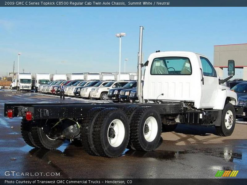 Summit White / Neutral 2009 GMC C Series Topkick C8500 Regular Cab Twin Axle Chassis