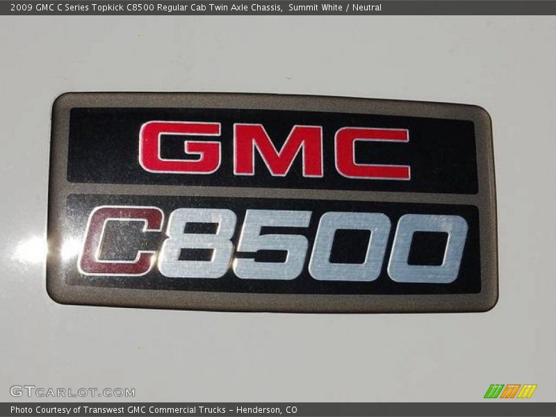 Summit White / Neutral 2009 GMC C Series Topkick C8500 Regular Cab Twin Axle Chassis