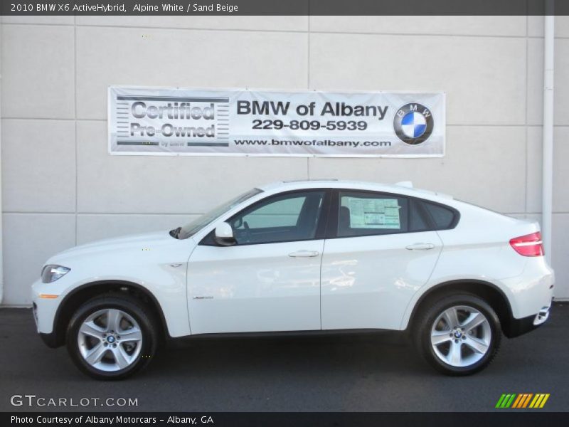 Alpine White / Sand Beige 2010 BMW X6 ActiveHybrid