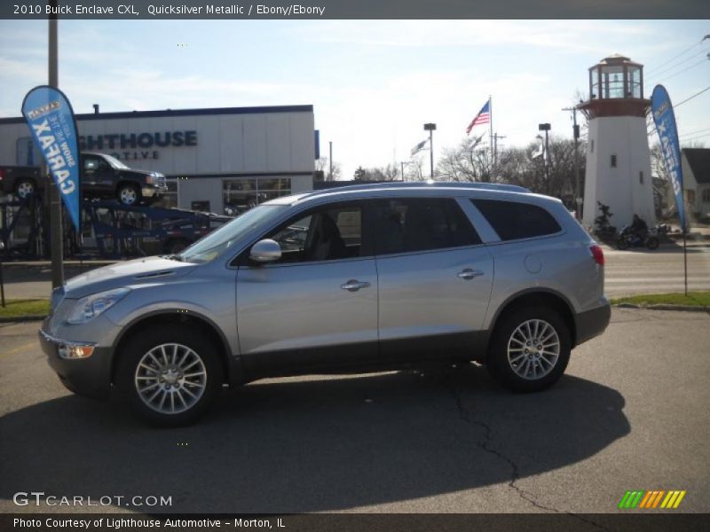 Quicksilver Metallic / Ebony/Ebony 2010 Buick Enclave CXL