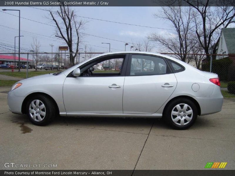 QuickSilver Metallic / Gray 2008 Hyundai Elantra GLS Sedan