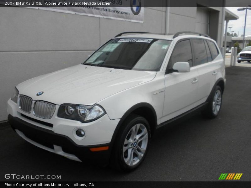 Alpine White / Black Nevada Leather 2007 BMW X3 3.0si