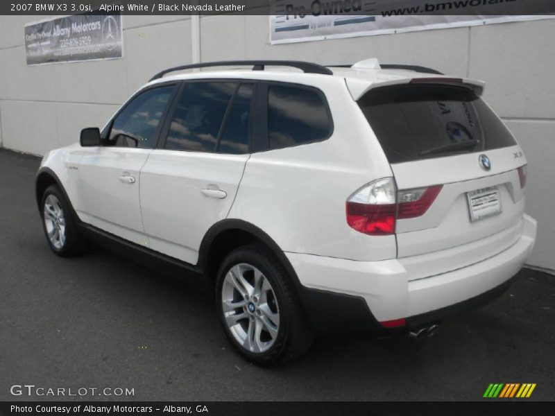 Alpine White / Black Nevada Leather 2007 BMW X3 3.0si