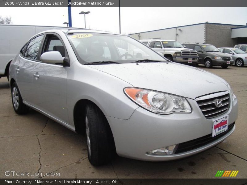 QuickSilver Metallic / Gray 2008 Hyundai Elantra GLS Sedan