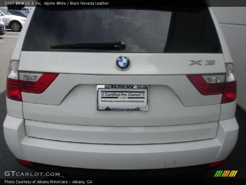 Alpine White / Black Nevada Leather 2007 BMW X3 3.0si