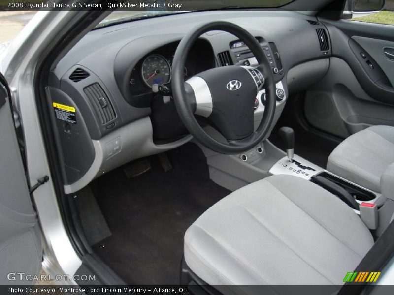 QuickSilver Metallic / Gray 2008 Hyundai Elantra GLS Sedan