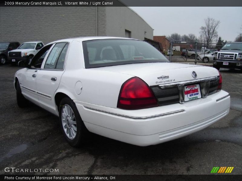 Vibrant White / Light Camel 2009 Mercury Grand Marquis LS