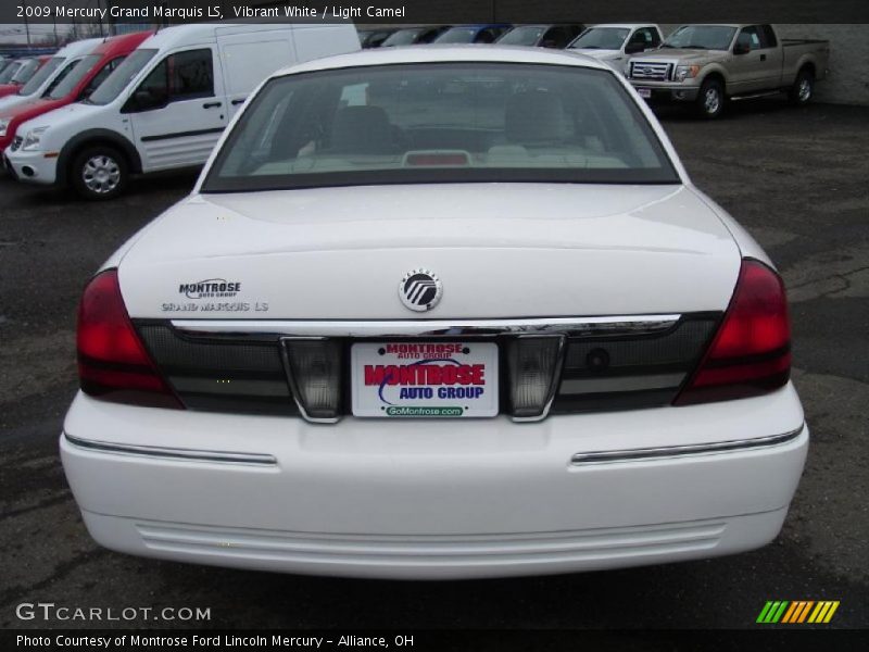 Vibrant White / Light Camel 2009 Mercury Grand Marquis LS