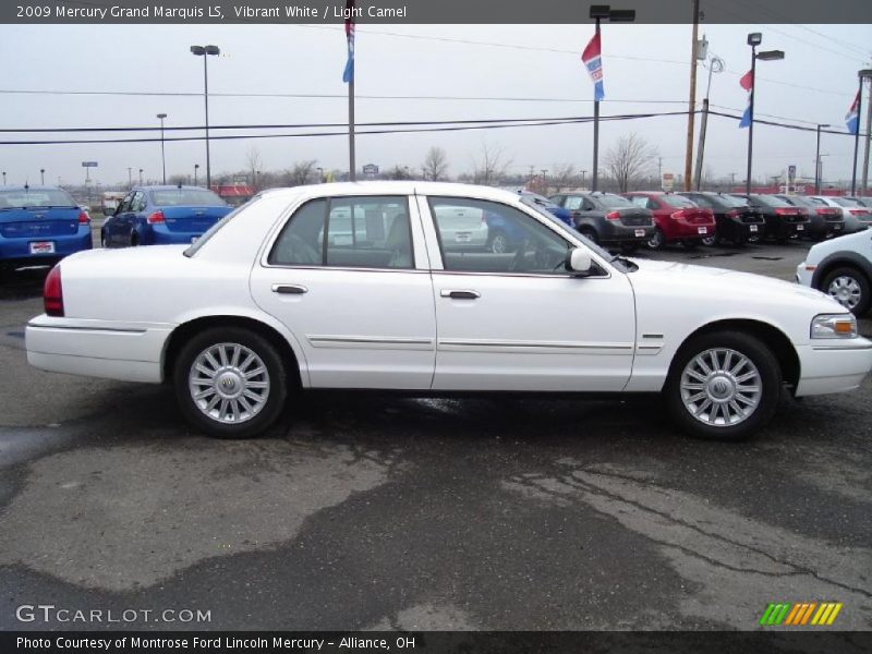 Vibrant White / Light Camel 2009 Mercury Grand Marquis LS