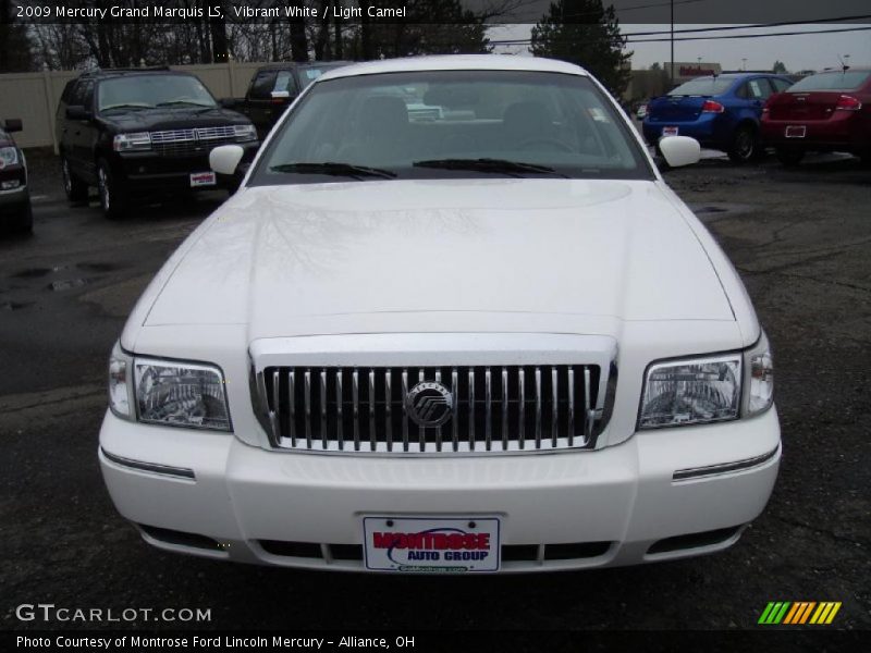 Vibrant White / Light Camel 2009 Mercury Grand Marquis LS