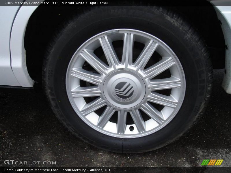 Vibrant White / Light Camel 2009 Mercury Grand Marquis LS
