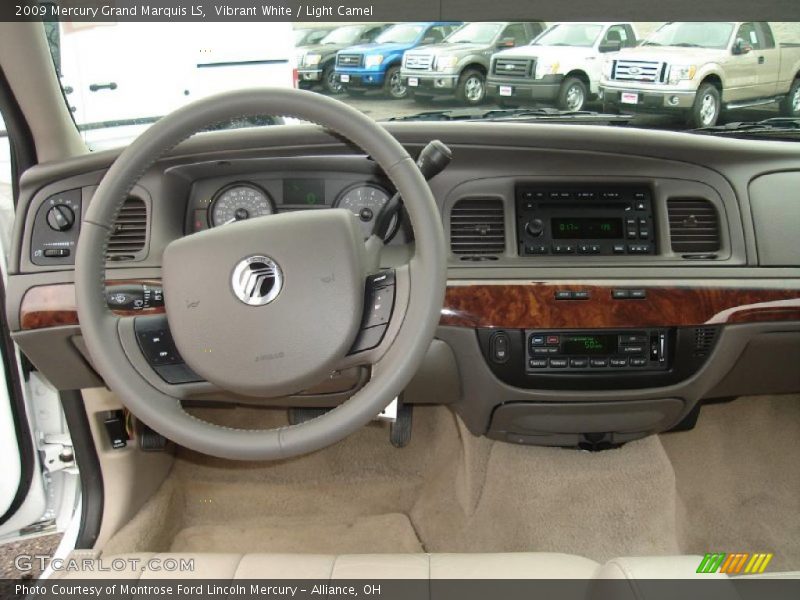 Vibrant White / Light Camel 2009 Mercury Grand Marquis LS
