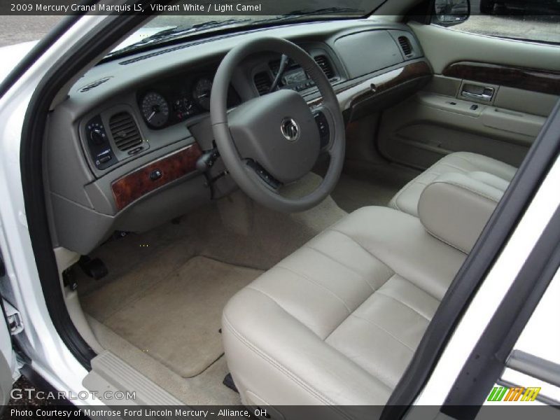 Vibrant White / Light Camel 2009 Mercury Grand Marquis LS