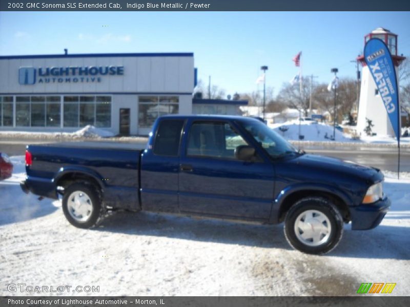 Indigo Blue Metallic / Pewter 2002 GMC Sonoma SLS Extended Cab
