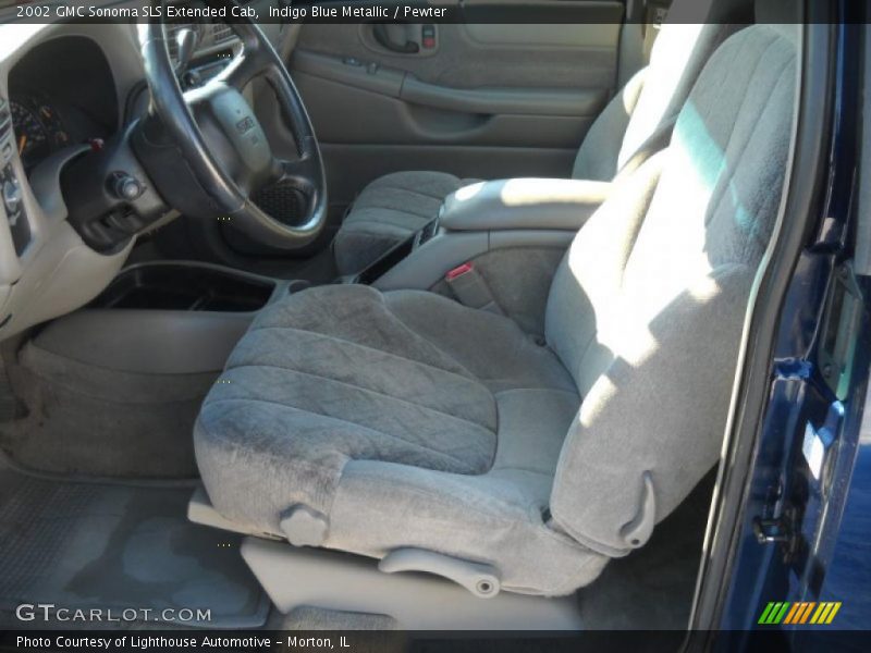 Indigo Blue Metallic / Pewter 2002 GMC Sonoma SLS Extended Cab