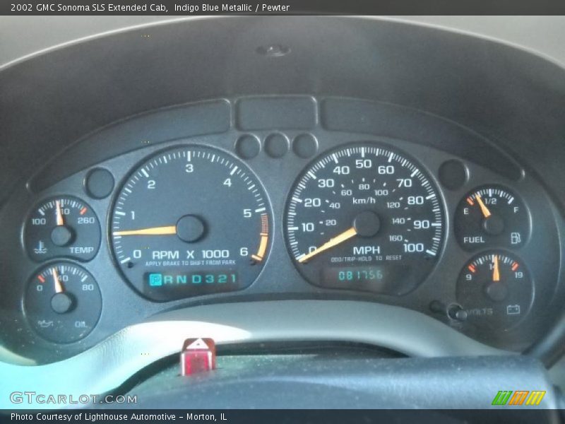 Indigo Blue Metallic / Pewter 2002 GMC Sonoma SLS Extended Cab