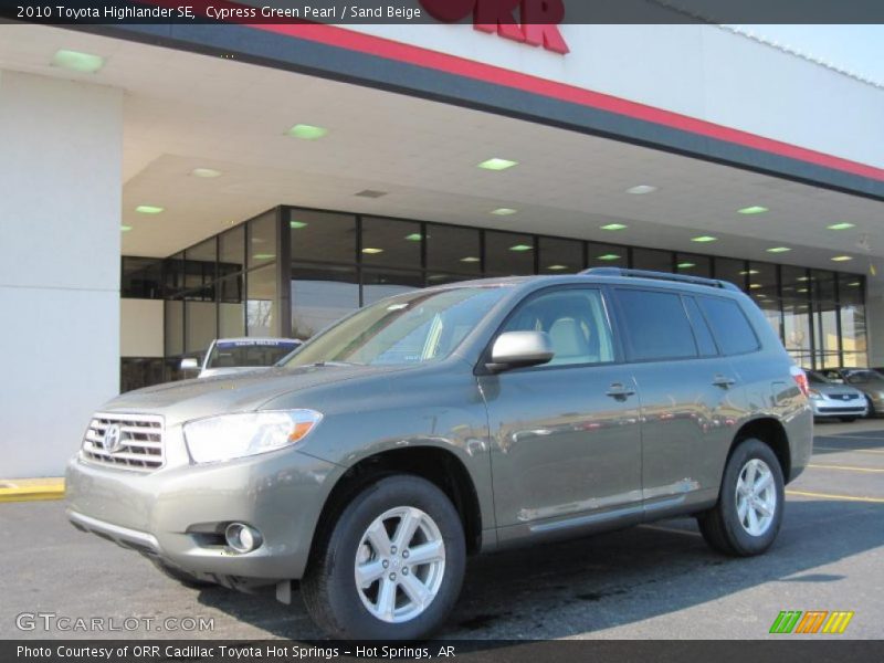 Cypress Green Pearl / Sand Beige 2010 Toyota Highlander SE