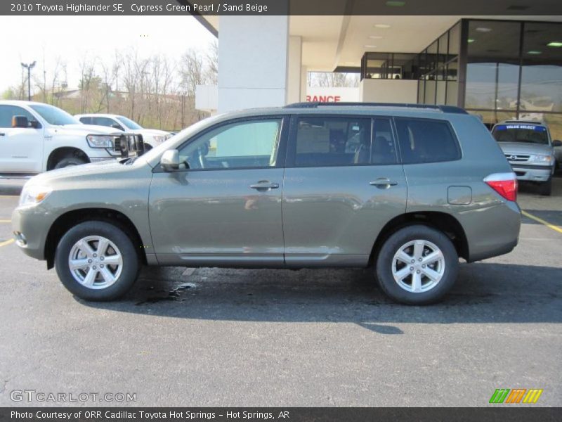 Cypress Green Pearl / Sand Beige 2010 Toyota Highlander SE