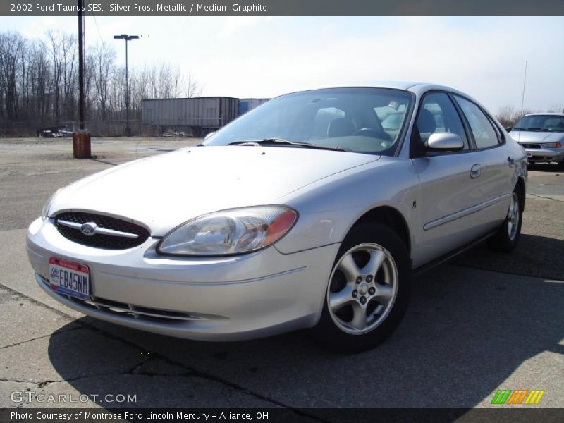 Silver Frost Metallic / Medium Graphite 2002 Ford Taurus SES