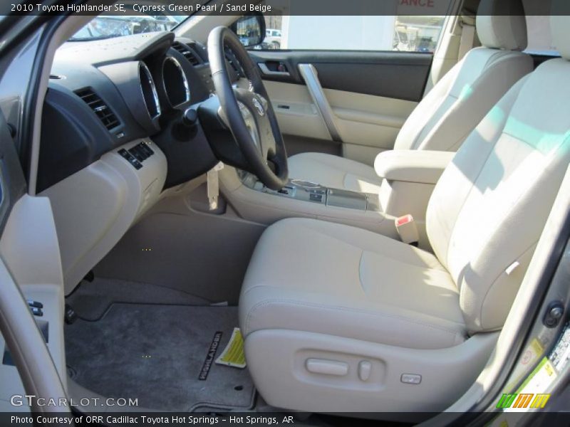 Cypress Green Pearl / Sand Beige 2010 Toyota Highlander SE