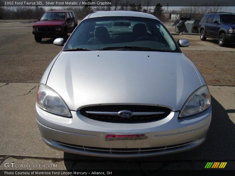 Silver Frost Metallic / Medium Graphite 2002 Ford Taurus SES
