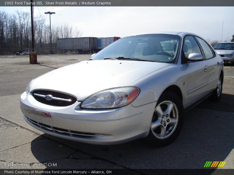 Silver Frost Metallic / Medium Graphite 2002 Ford Taurus SES