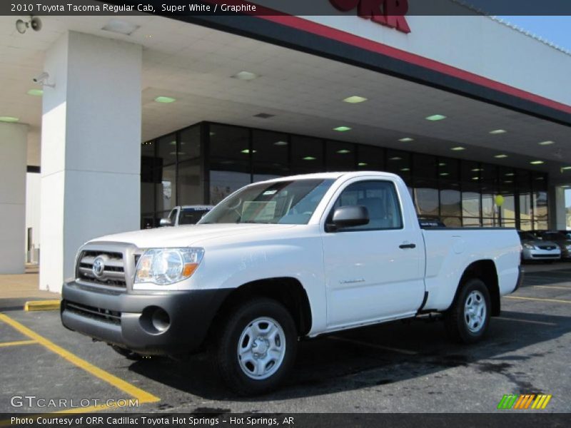 Super White / Graphite 2010 Toyota Tacoma Regular Cab