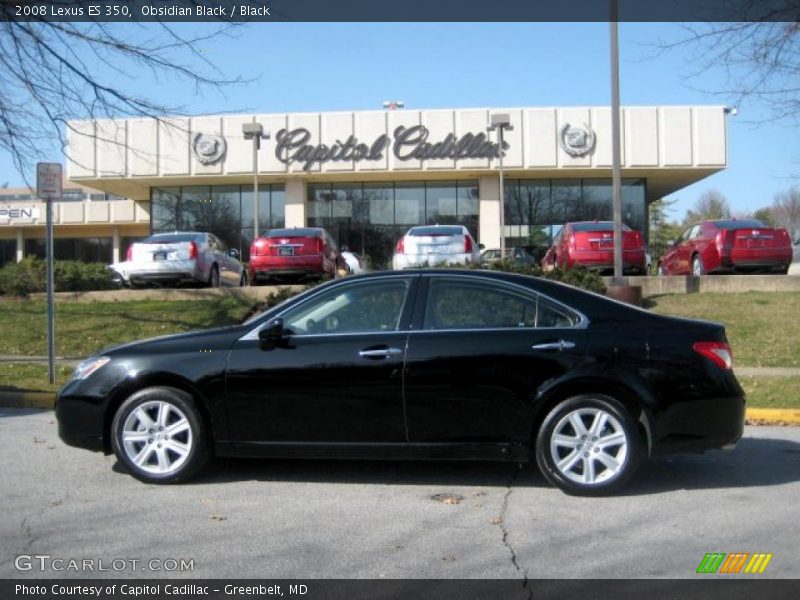 Obsidian Black / Black 2008 Lexus ES 350